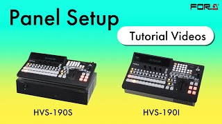 【Tutorial】HVS-190 Video Switcher｜Panel Setup