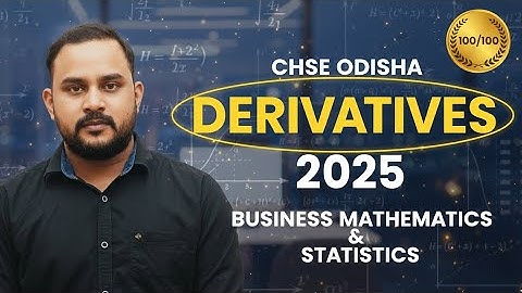Derivatives- 5 | Calculus | Class XII Math | CHSE Odisha #math #Derivatives #Commerce 