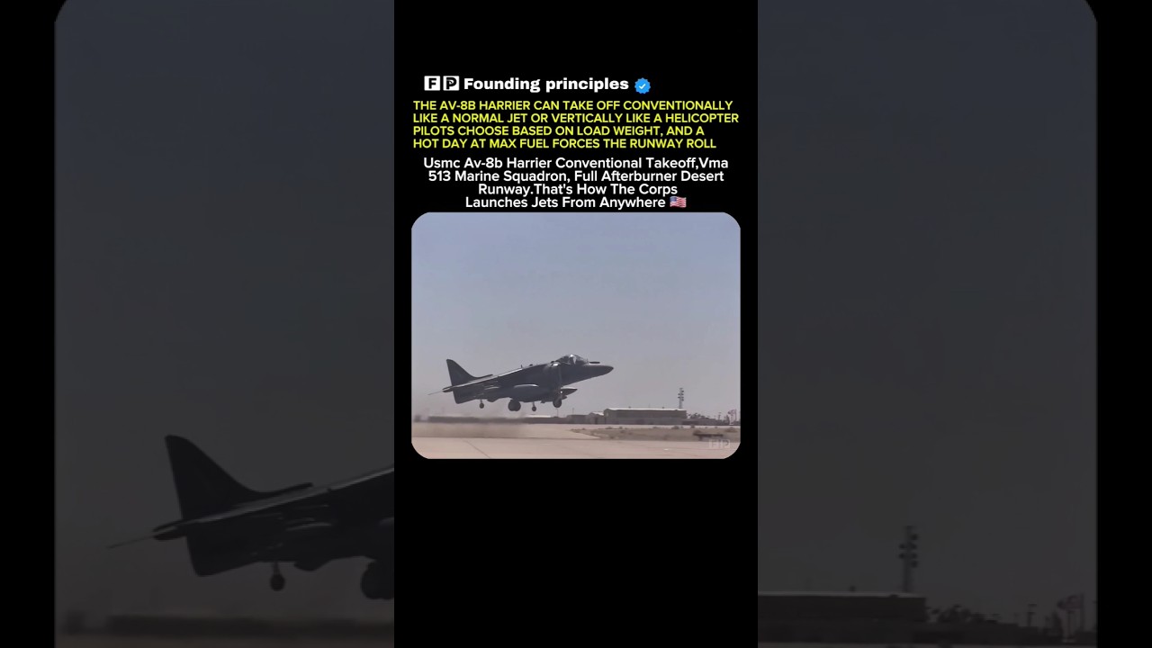 That AV-8B Harrier Takeoff Hits Insane #soldier #USA #USAF #USArmy #Military