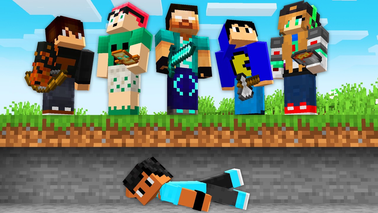 Criei uma BASE SECRETA EMBAIXO dos YOUTUBERS no MINECRAFT GUERRA