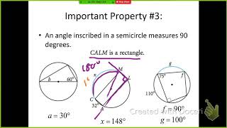 10.4 Inscribed Angles Part 3 of 5