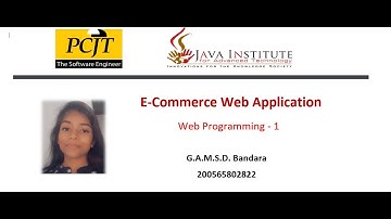 Web Project Task 01 | 1st Year | Semester 01 | Java Institute