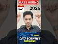 SWIGGY | AMEX | EXL Hiring Data Scientist Freshers #ytshorts #datascientist #hiring2026 #viralvideo