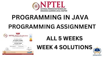 Nptel Programming in java Week 4 programming Assignment | #nptel #nptelsolution #programminginjava