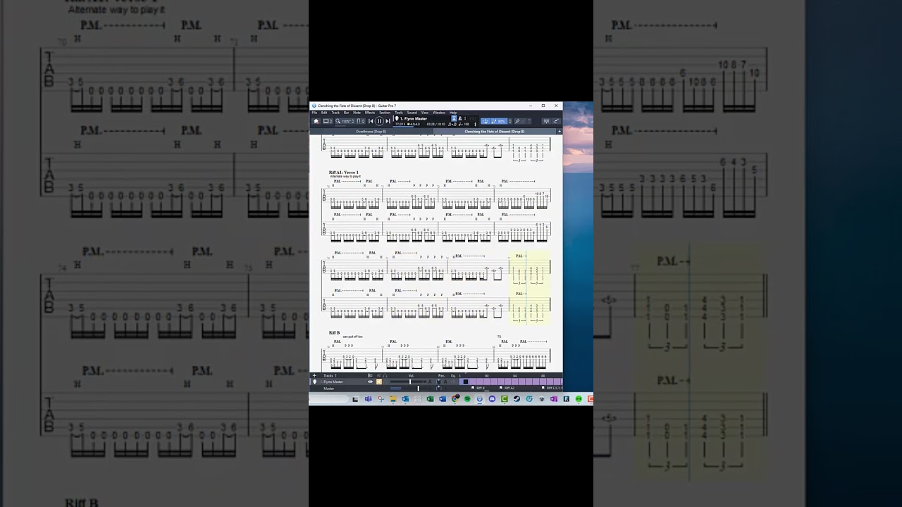 Fists of Dissent - Riff A | Machine Head [Guitar Practice]