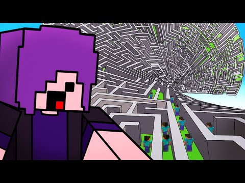 Coloquei 1.000 fãs em um Labirinto IMPOSSÍVEL Minecraft