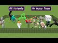 ALL MINECRAFT MUTANT MONSTERS vs TEAM OF EVERY MOB | Minecraft Mob Battle
