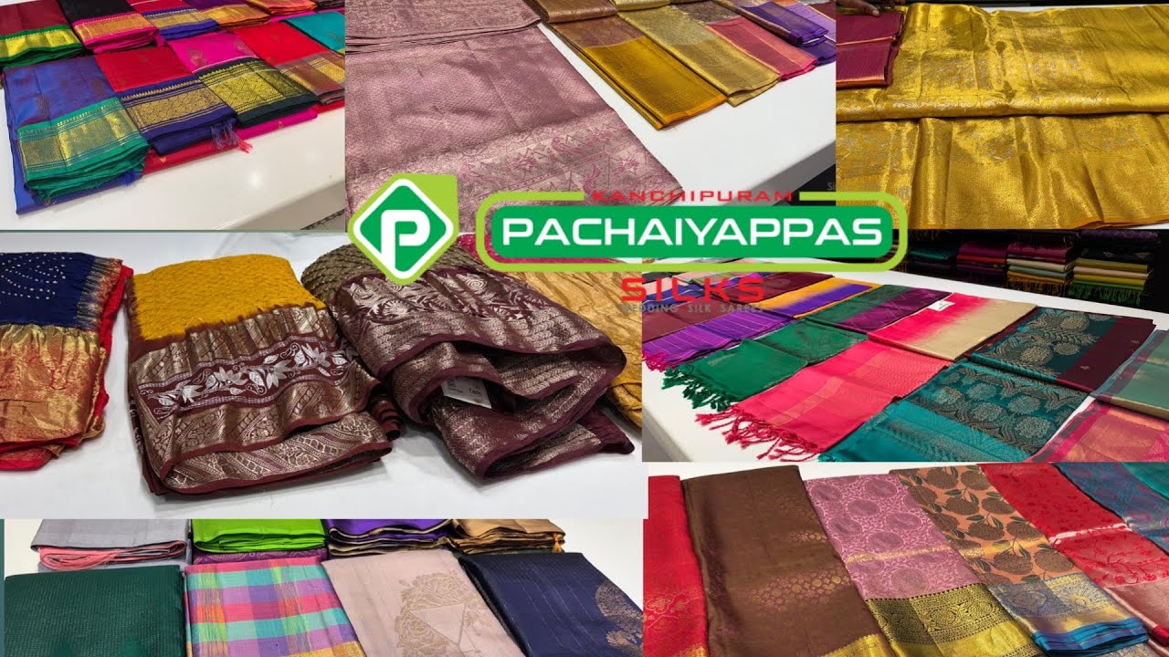 Pachaiyappas Silks Rs.5400 Onwards Pure Silk Sarees|Bridal|Bandini| Pure Soft Silk|One Side Border
