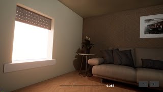 basic presentation of a modular shutter for windows or doors in Unreal Engine
