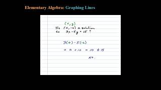 Verify an Ordered Pair Solution (substitution)