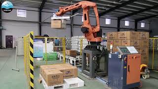LianGui Robotic Palletizing Workstation for Boxed Chemical Fiber Products Automatic Stacking