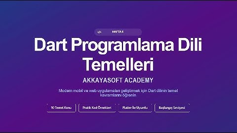 Hafta 7 – Dart’ta OOP: Sınıf, Nesne ve Constructor