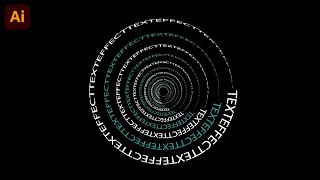 How to Create Spiral Text Effect in Adobe Illustrator #Shorts