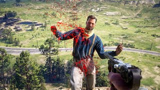 Red Dead Redemption 2 PC 60FPS - First Person Brutal Gameplay Vol.81 (Euphoria Ragdolls)