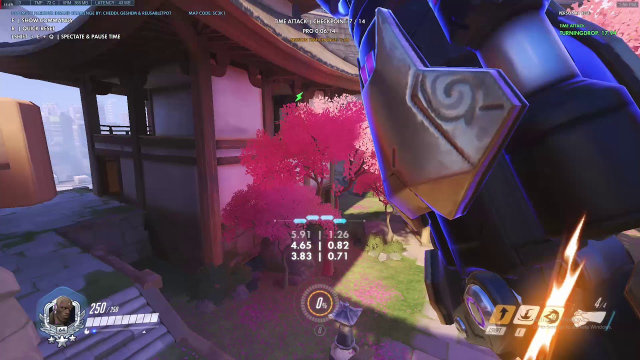 Doom Parkour Hanamura Insane Challenge Time Attack Speedrun 17.82