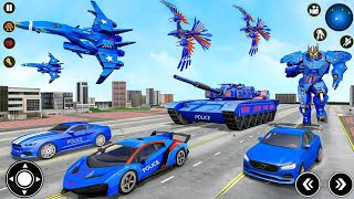 US Police Robot Transform Game Tank Helicopter Car Transformation Game New Car - Android Gameplay screenshot 5