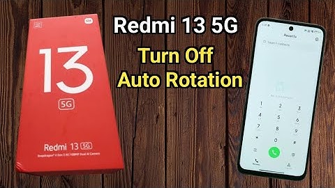 Redmi 13c 5G: Turn Off Auto Rotation - How to fix Auto Rotate problem on mi Redmi