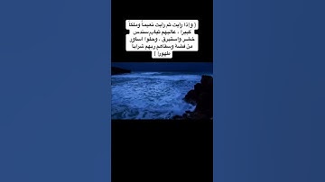 وإذا رأيت ثم رأيت نعيما وملكا كبيرا .. سورة الانسان