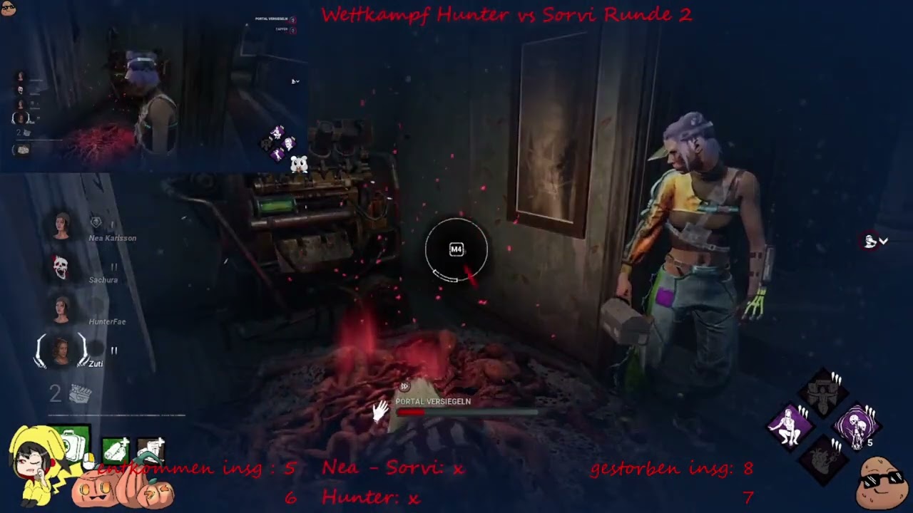 7 13 Wettkampf Sorvi vs Hunter # Wer überlebt öfters mit Nea Karlsson 2 3 # Dead by Daylight Gamepla