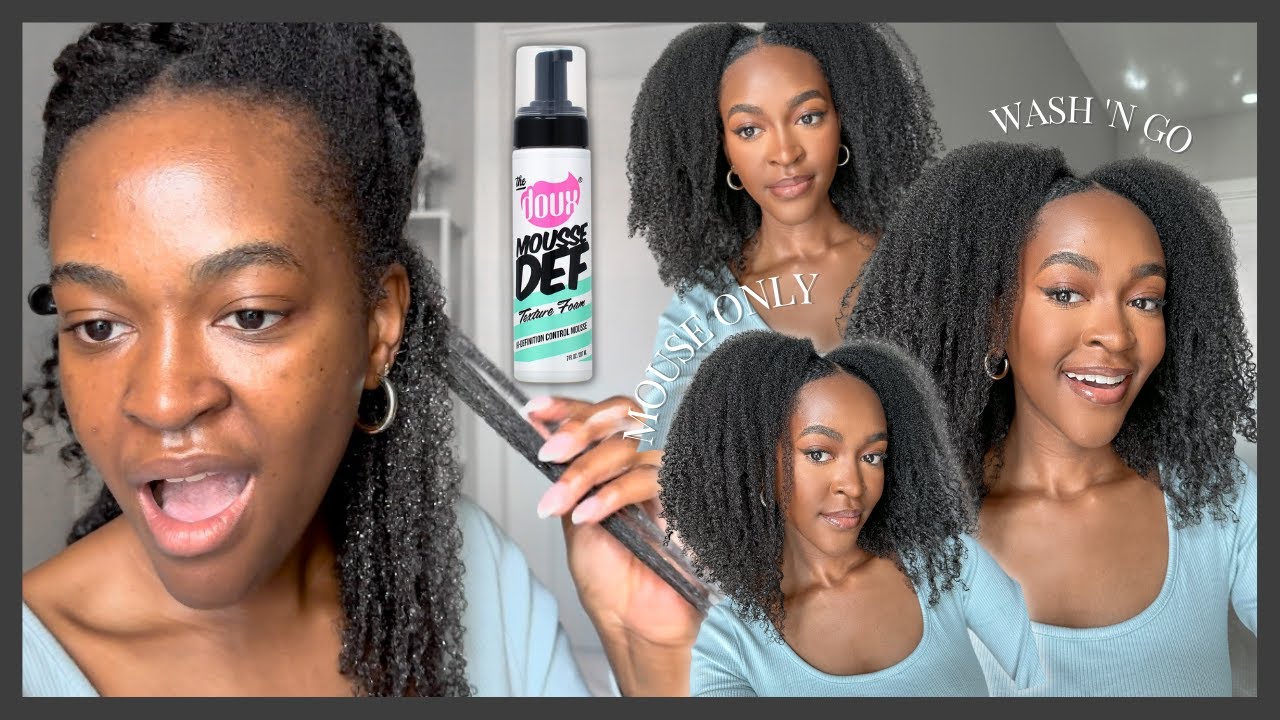 TRYING THE DOUX FOAM ON MY HEAT DAMAGED TYPE 4 HAIR YouTube
