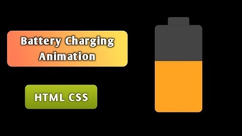 Battery charging animation using html css