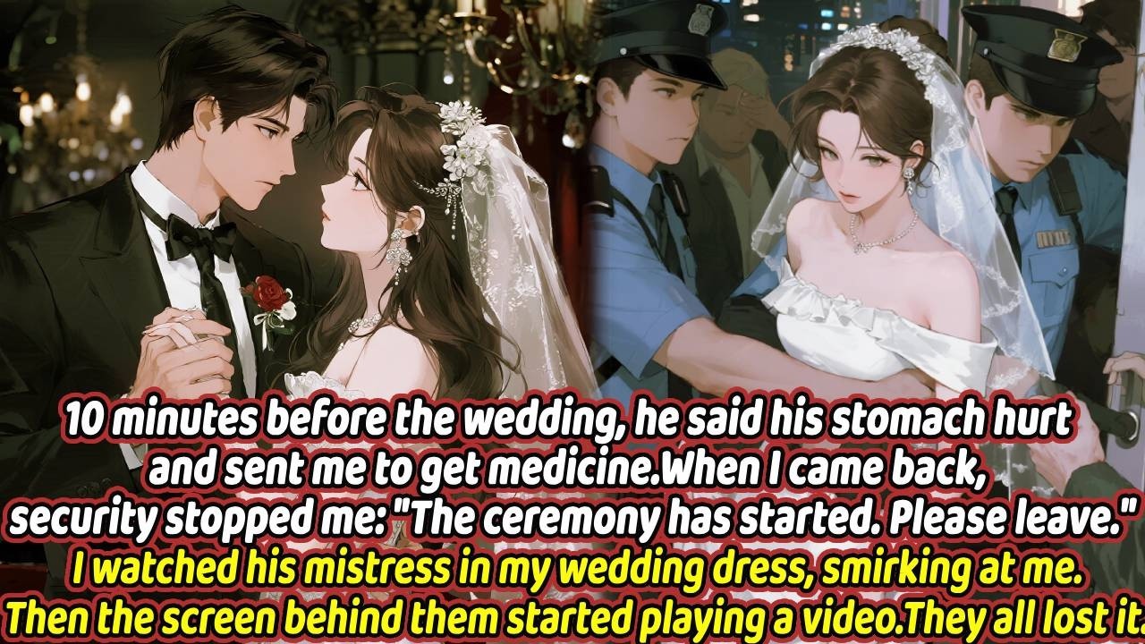 10 minutes before the wedding, he said his stomach hurt and sent me to get medicine....