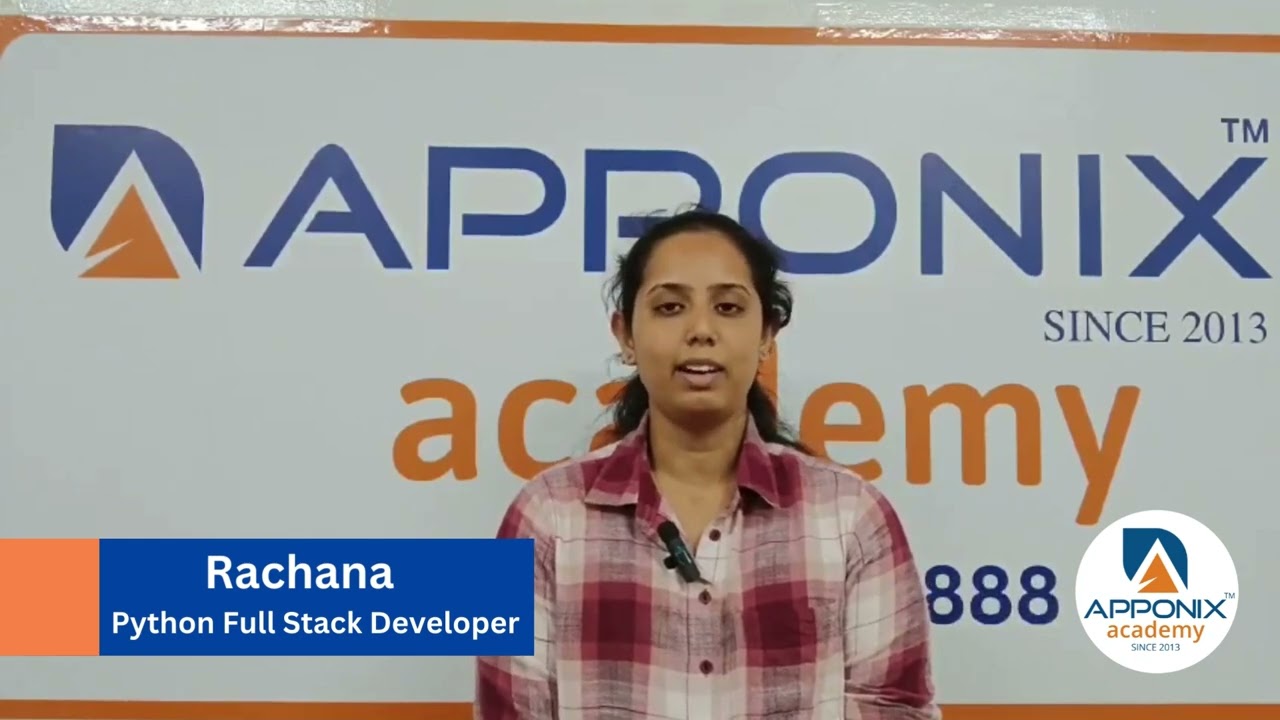 Testimonial from Rachana on Python Full Stack Developer  at Apponix Technologies