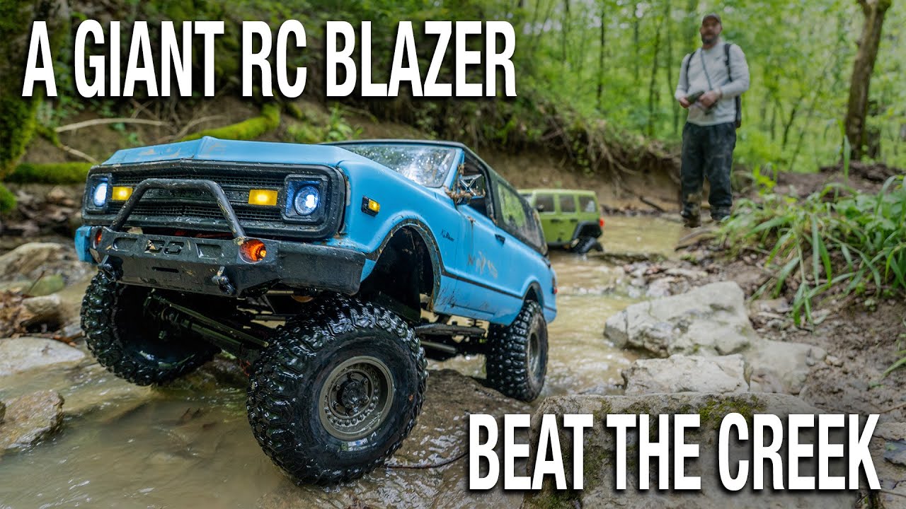 Custom Axial SCX6 RC Chevy Blazer Takes On Beat The Creek 2025 | Mud, Trails, & RC Fun