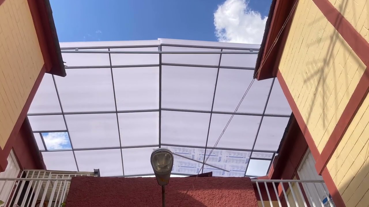 Techado de Herreria con policarbonato en Culhuacan.