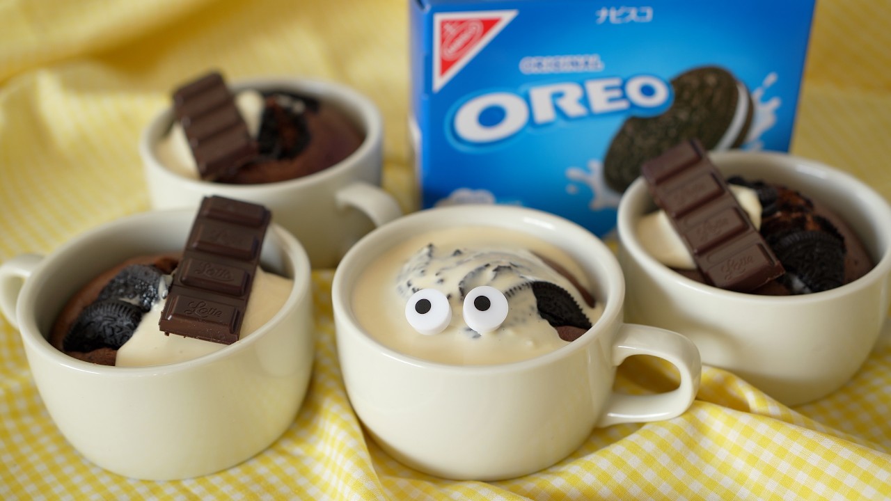 Oreo Mug Cake Oven-Free オレオマグケーキ オーブンいらず - YouTube