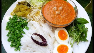 กับข้าวกับปลาโอ 694 ขนมจีนน้ำยากะทิปลานิล ข้นๆ เนื้อปลาแน่น ไม่คาว Rice noodles in fish curry sauce