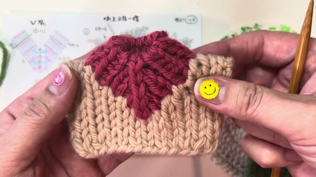 棒針128　Vネックの拾い目と編み方【タコさんの目がない方】2024年1月22日