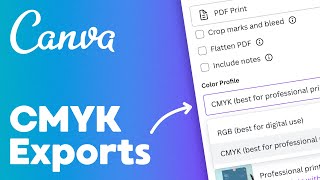 How to Export CMYK in Canva