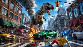 Dinosaur Family Simulator Game Monster Car Crash