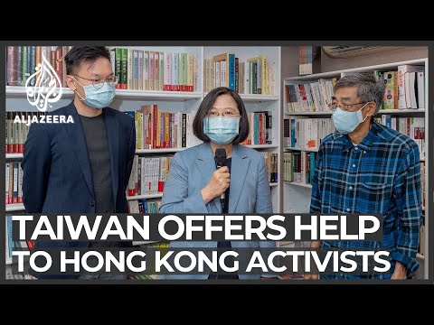 Taiwan's president expresses support for Hong Kong