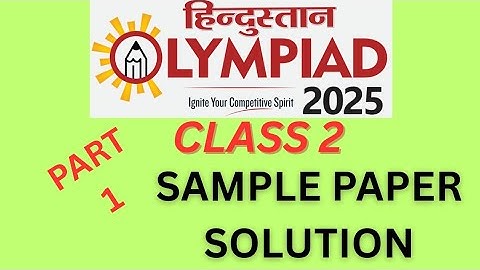 Class2 Hindustan Olympiad simple paper solution #hindustanolympiad2025 #howto #preparation #class2
