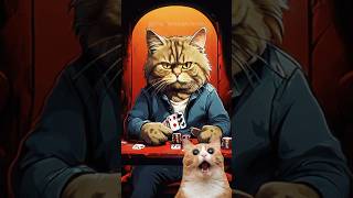 cat playing poker #shorts #catlover