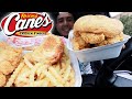 REAL EATING RAISING CANES | THE CANIAC COMBO + THE SANDWICH | STORYTIME CAR MUKBANG