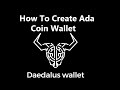 Create Account Ada Coin  How To Create Ada Coin Wallet  Crypto Wallet Creation