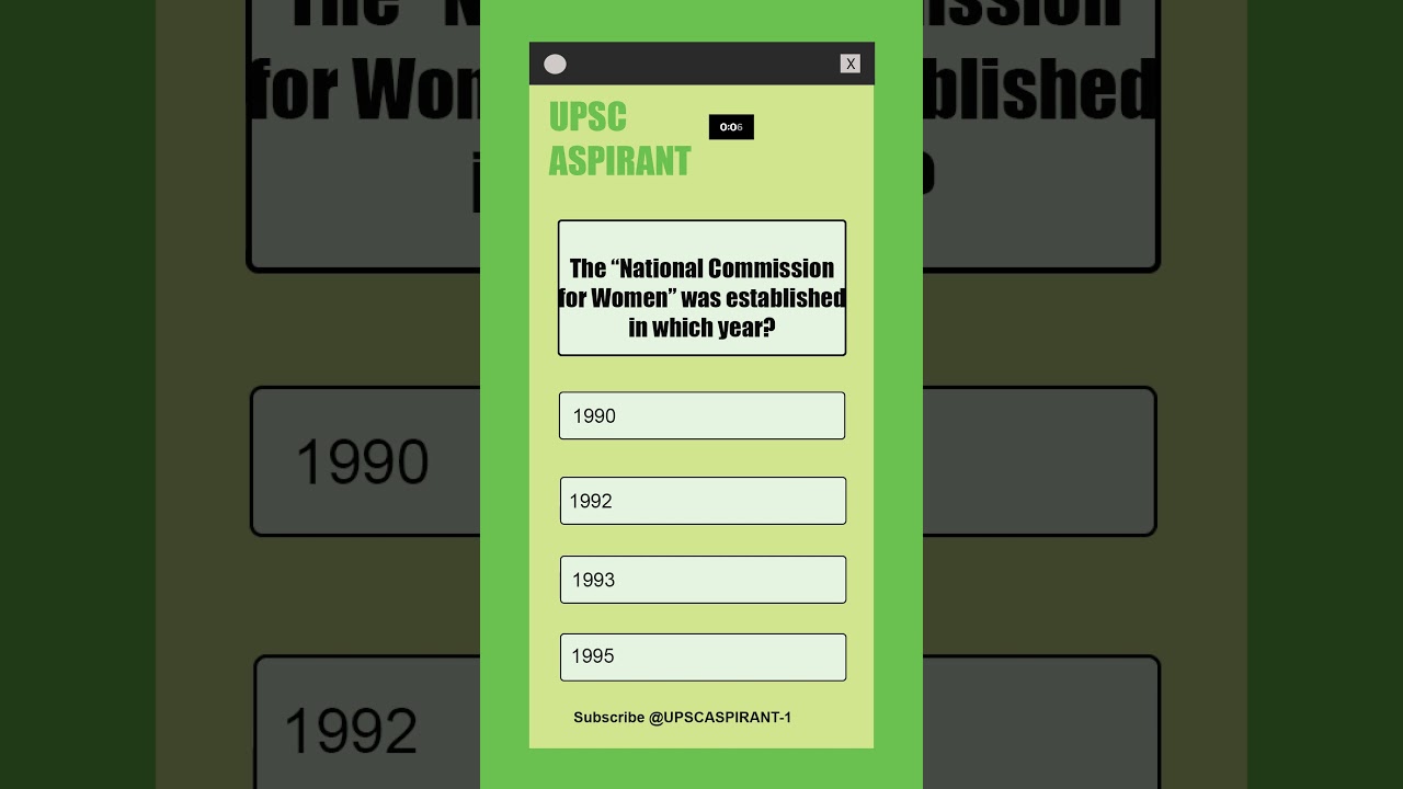 The "National Commission for Women" was established in which year? 