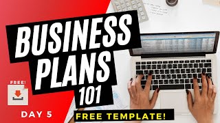 How To Write A Business Plan | 1 Page Business Plan FREE TEMPLATE | 10 Day Challenge (Day 5)