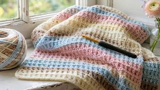 JUST 1 ROWS! Never Seen This Before! Simple, Two-Row Crochet for All Kinds of Projects
