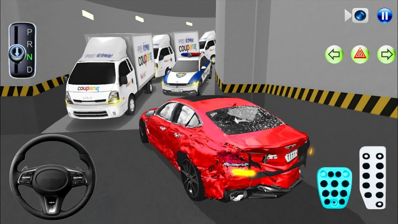 New Crashed Car Stuck in Parking Garage 🚗💥 | 3D Driving Class 2026 | Android Gameplay Car Game
