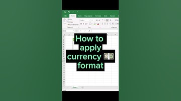 Mastering Excel: How to Apply Currency Format Like a Pro #excel #exceltips #shorts