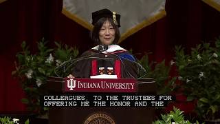 2017 IU Commencement graduate ceremony guest speaker Pauline Yu