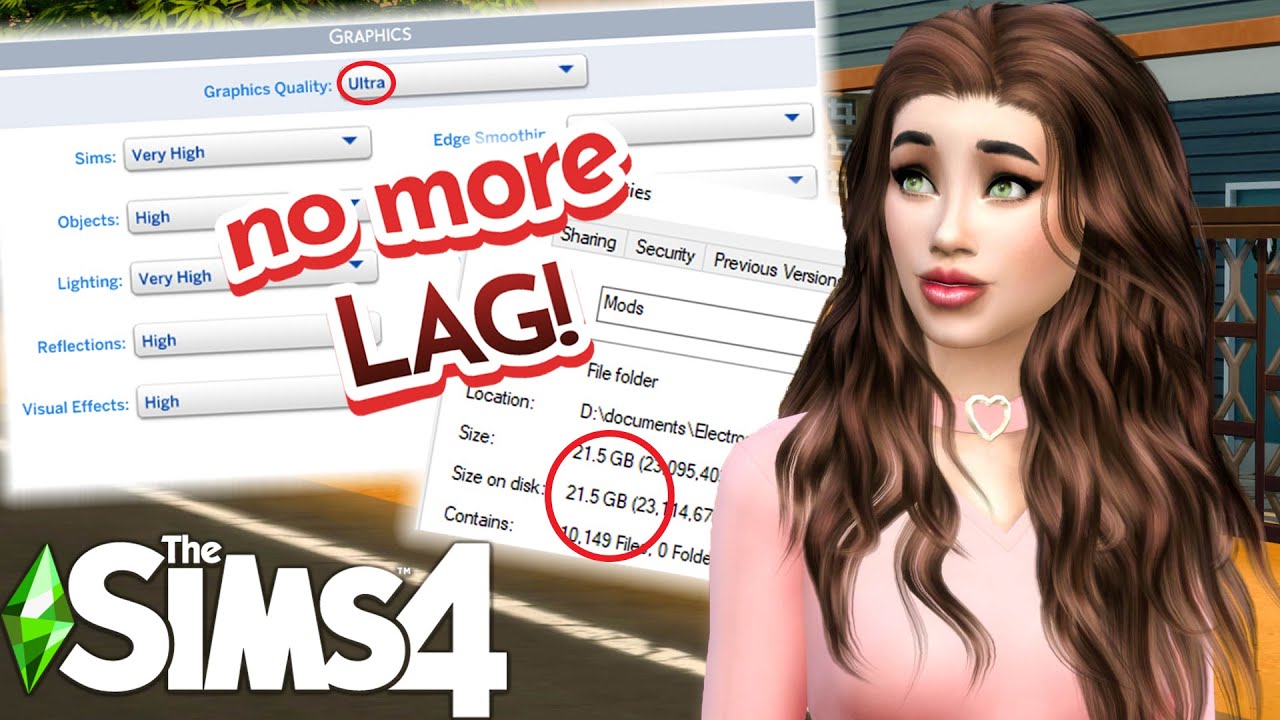 REDUCE LAG IN THE SIMS 4! MAKE THE SIMS 4 RUN FASTER in 2021 WITHOUT  LOWERING GRAPHICS / REMOVING CC 