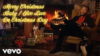 John Legend - Merry Christmas Baby / Give Love On Christmas Day (Yule Log Video)