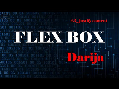 #web_coding #flex_box #darija 3/ FLEX BOX justify content Darija