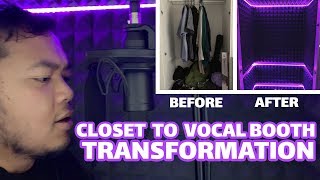 closet to vocal booth transformation!