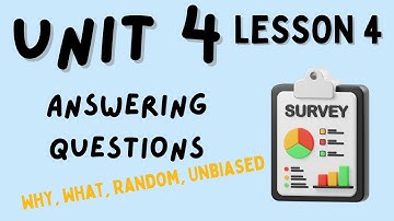Research Quality Check: Identifying Bias and Ensuring Random Sampling (Unit 4, Lesson 4)